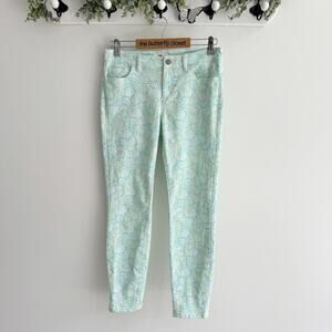 Vineyard Vines Mint Green Paisley Slim Stretch Casual Chino Pants Size 6 KK5018